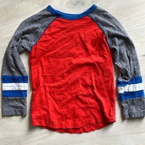 VGUC MINIBODEN LS TEE orange grey blue SZ 4-5